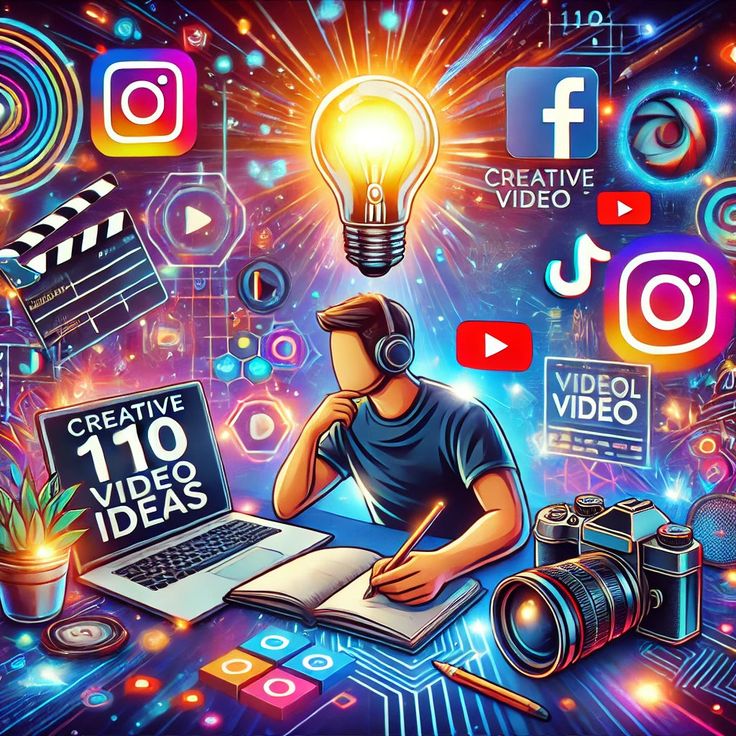 110 Creative Video Ideas for Social Media – Printable PDF Content Calendar for Entrepreneurs