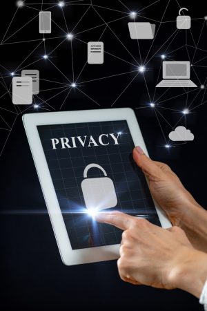 Privacy,Policy,Management.,Handling,Data,Privacy,On,A,Tablet.